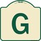 Signmission Designer Series Sign W/ Letter G, Tan & Green Heavy-Gauge Aluminum Sign, 18" x 18", TG-1818-22952 A-DES-TG-1818-22952 - alternate 1